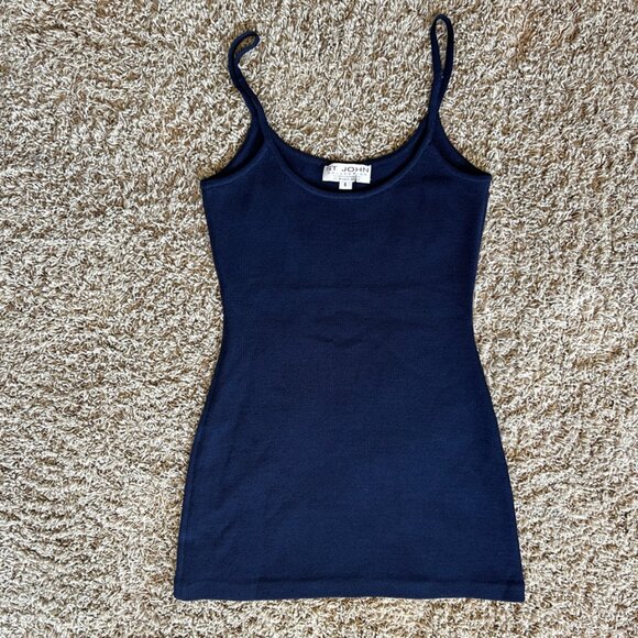 St John Collection by Marie Gray Navy Blue Knit Dress in Women's Size 6 Vintage - Picture 3 of 4